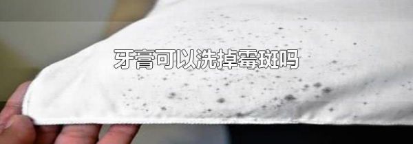 牙膏可以洗掉霉斑吗