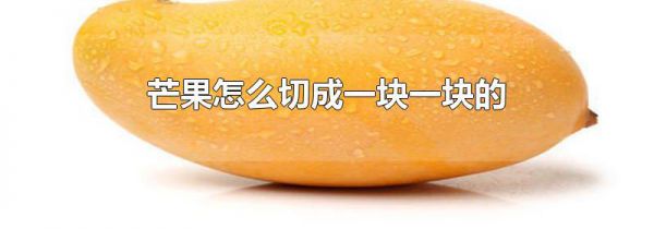 芒果怎么切成一块一块的