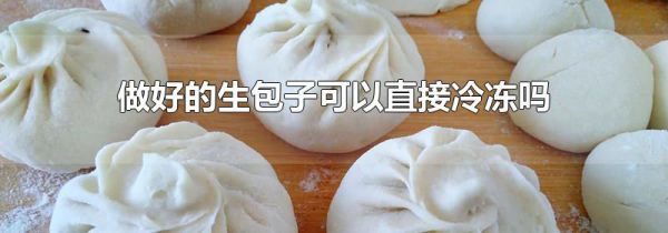 做好的生包子可以直接冷冻吗