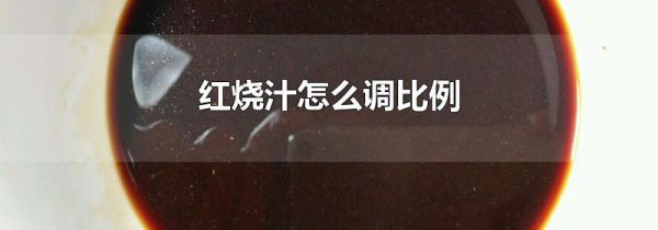 红烧汁怎么调比例