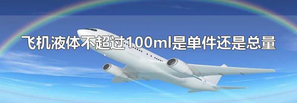 飞机液体不超过100ml是单件还是总量