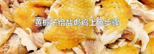 黄栀子给盐焗鸡上色步骤