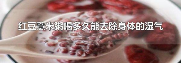 红豆薏米粥喝多久能去除身体的湿气