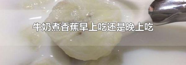 牛奶煮香蕉早上吃还是晚上吃