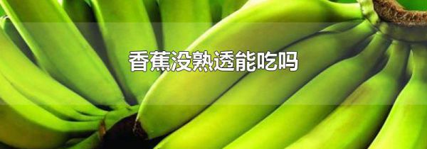 香蕉没熟透能吃吗