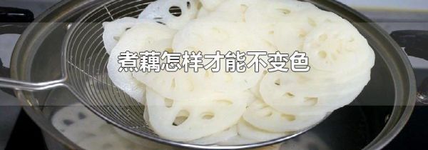 煮藕怎样才能不变色