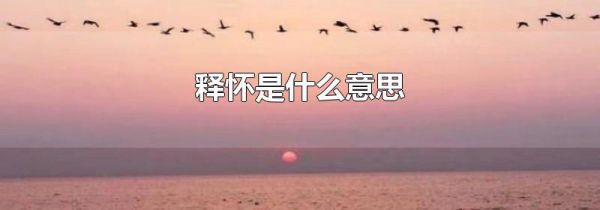 释怀是什么意思