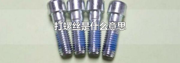 打螺丝是什么意思