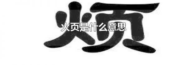 火页是什么意思