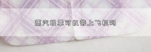 蒸汽眼罩可以带上飞机吗