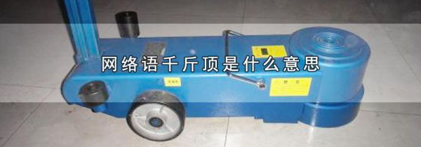网络语千斤顶是什么意思