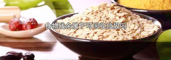 食物残余属于可回收垃圾吗