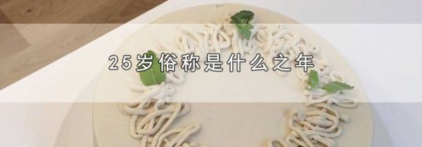 25岁俗称是什么之年