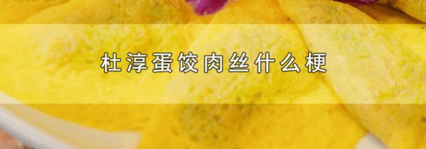 杜淳蛋饺肉丝什么梗