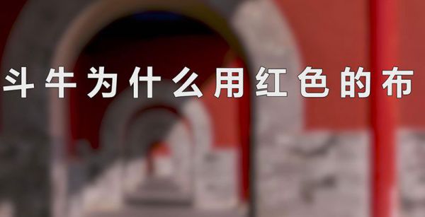 斗牛为什么用红色的布
