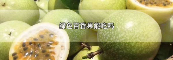绿色百香果能吃吗
