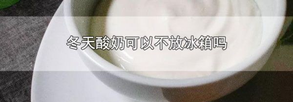 冬天酸奶可以不放冰箱吗