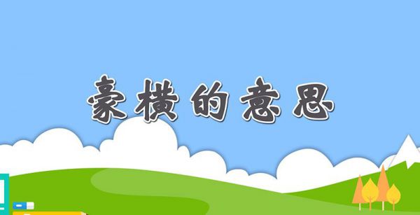 豪横的意思