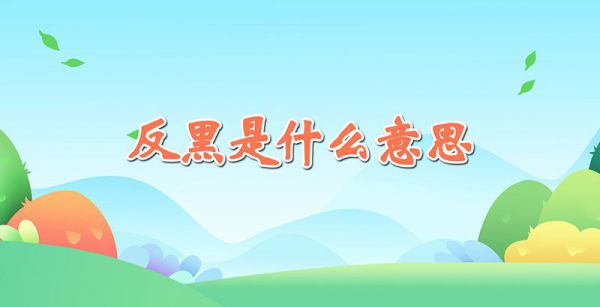 反黑是什么意思