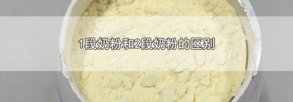 1段奶粉和2段奶粉的区别