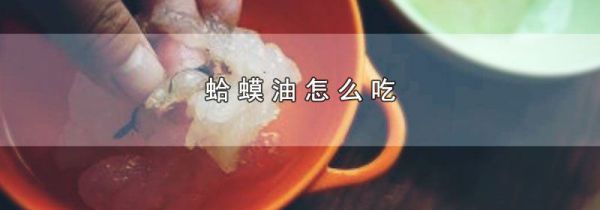 蛤蟆油怎么吃