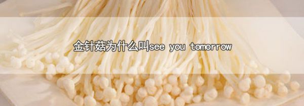 金针菇为什么叫see you tomorrow