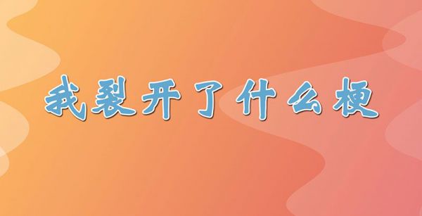 我裂开了什么梗