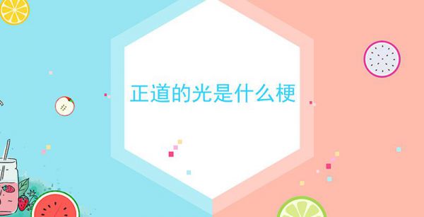 正道的光是什么梗