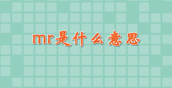 mr是什么意思