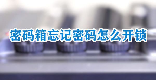 密码箱忘记密码怎么开锁