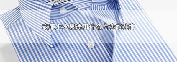 衣服上水果渍用什么方法能洗掉