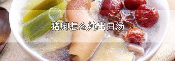 猪脚怎么炖出白汤