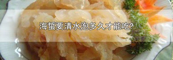 海蜇要清水泡多久才能吃