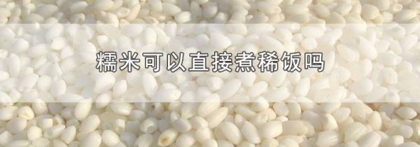 糯米可以直接煮稀饭吗
