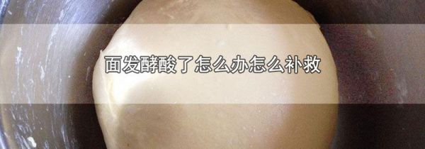 面发酵酸了怎么办怎么补救