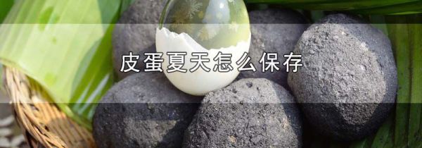 皮蛋夏天怎么保存