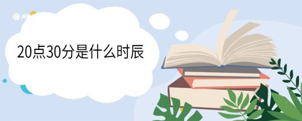 20点30分是什么时辰 时辰是什么