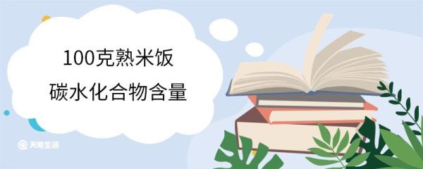100克熟米饭碳水化合物含量 碳水化合物的分类