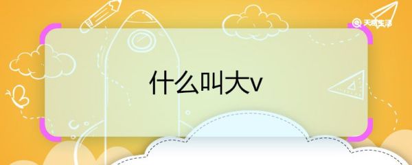 什么叫大v 什么是大v