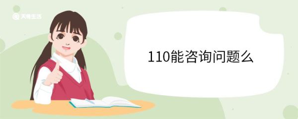 110能咨询问题么 110的受理范围