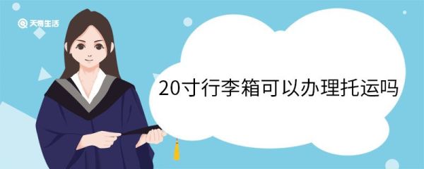 20寸行李箱可以办理托运吗 20寸行李箱带飞机有重量规定吗