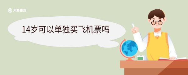 14岁可以单独买飞机票吗 14岁飞机票半价吗