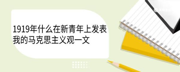 1919年什么在新青年上发表我的马克思主义观一文