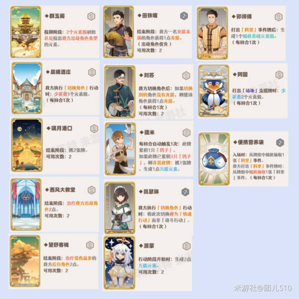 原神七圣召唤召唤流牌组搭配推荐