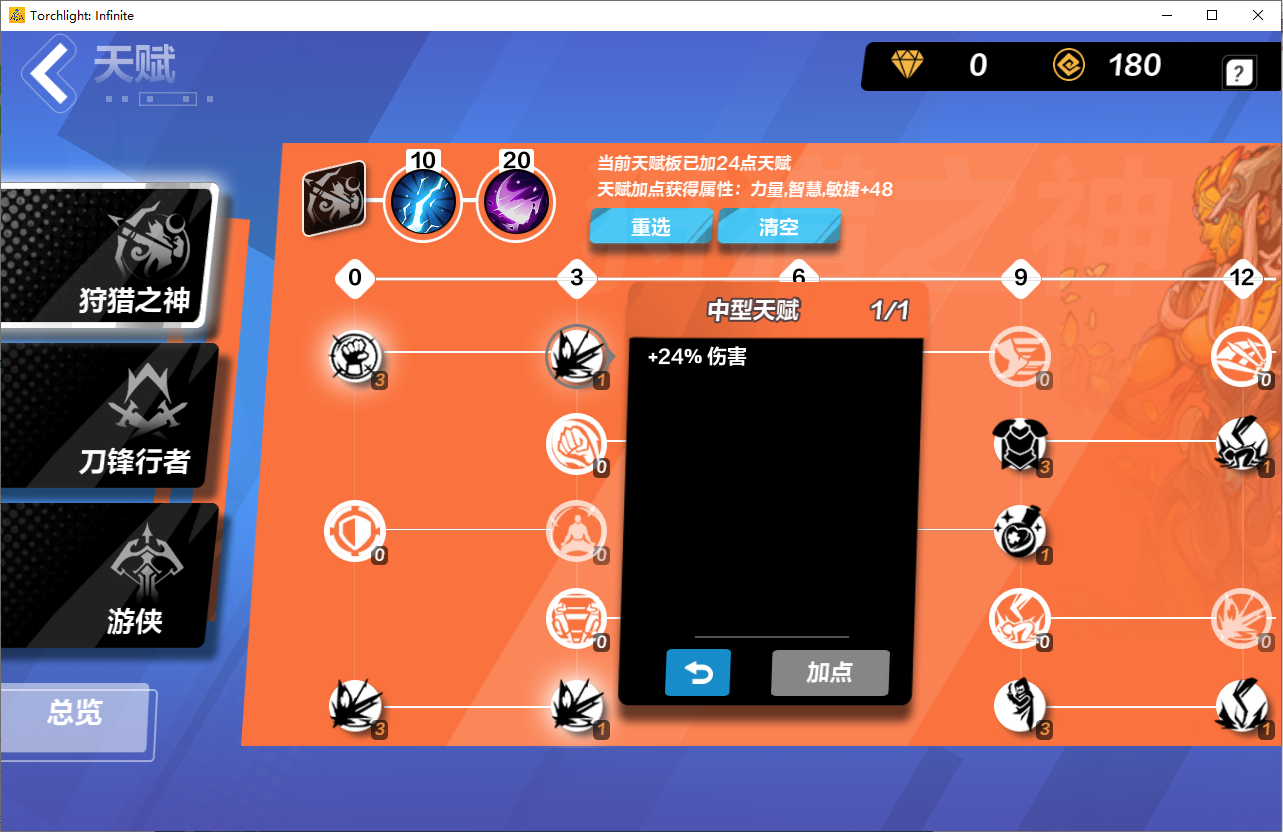火炬之光无限新手装备天赋推荐