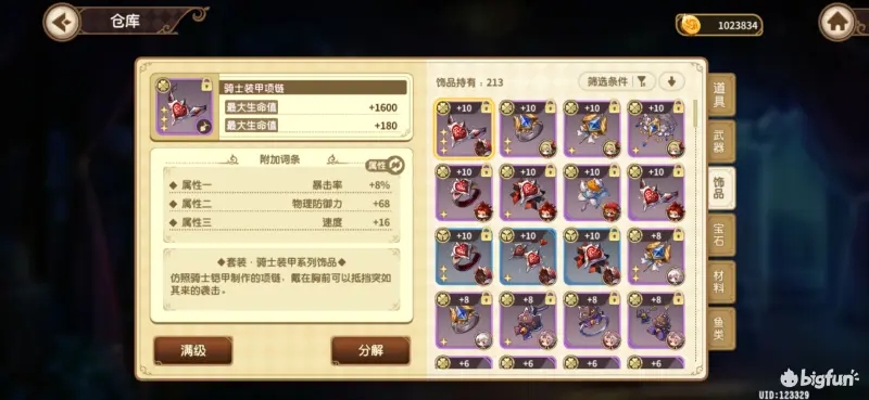宝石研物语伊恩之石饰品搭配攻略