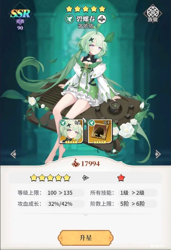 美食大乱斗升星材料消耗一览表
