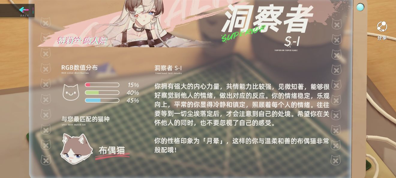 猫之城情绪测试有什么用