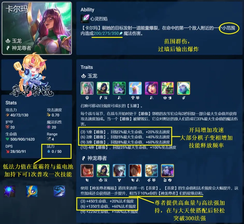金铲铲之战神龙卡尔玛阵容玩法攻略