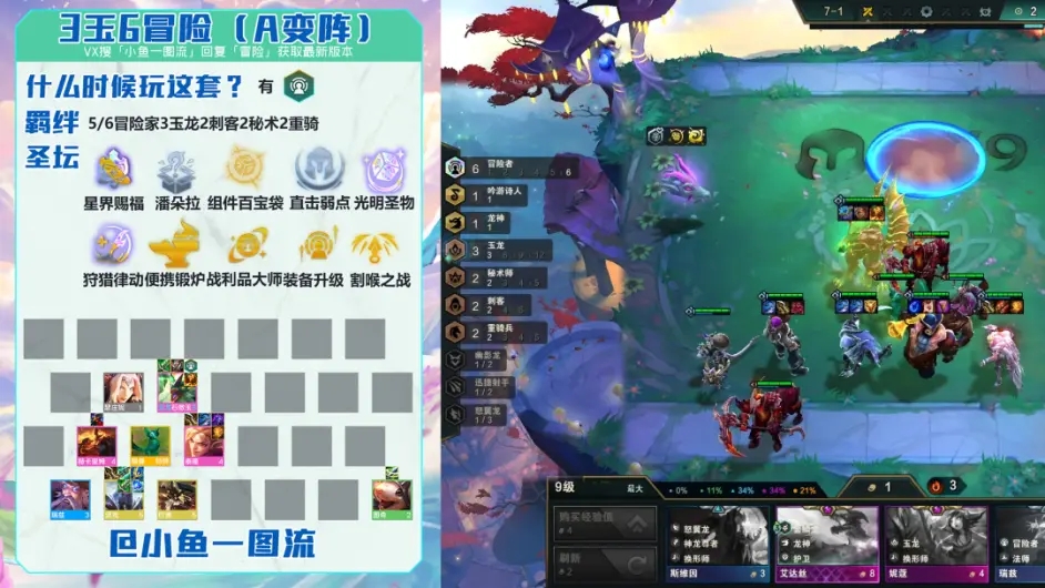 金铲铲之战玉龙冒险刺阵容攻略